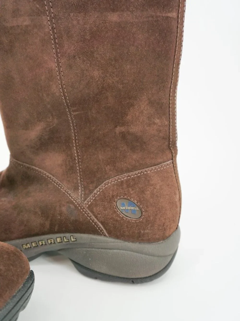 Merrell Primo Chill Massif Chocolate Suede Boots, Size 8.5, Mid-Calf, Shearling